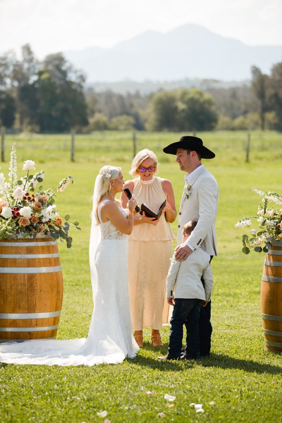 A couple during their ceremony