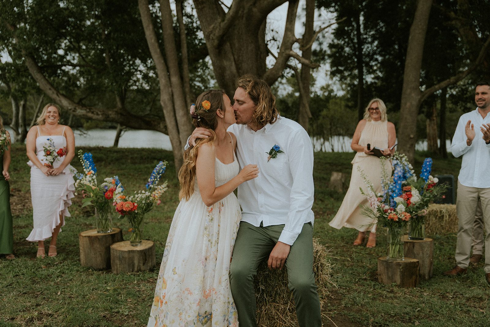 Celia officiating a wedding ceremony on the Mid North Coast